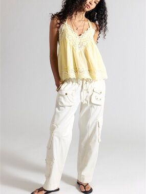 Free People White Tahiti cargo